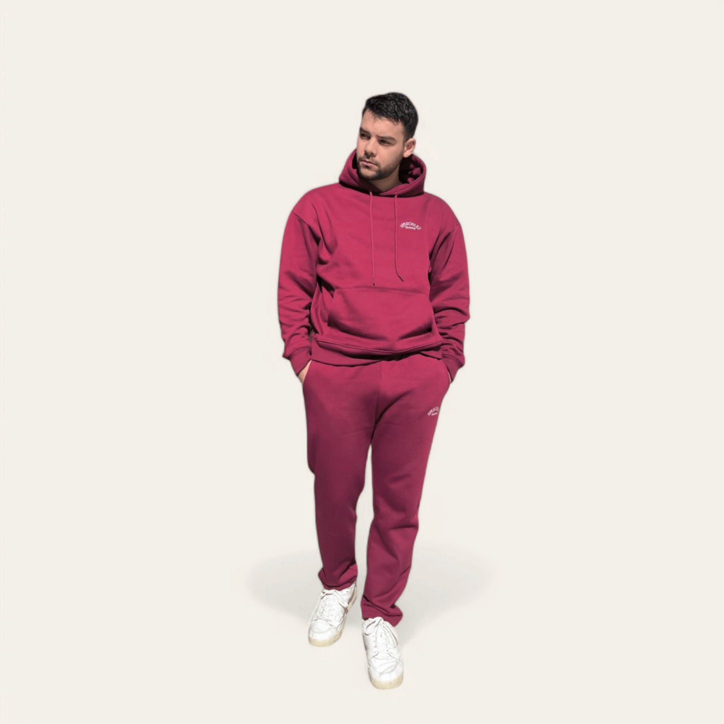Men Red Wanderlust Hoodie - Speechlez Clothing