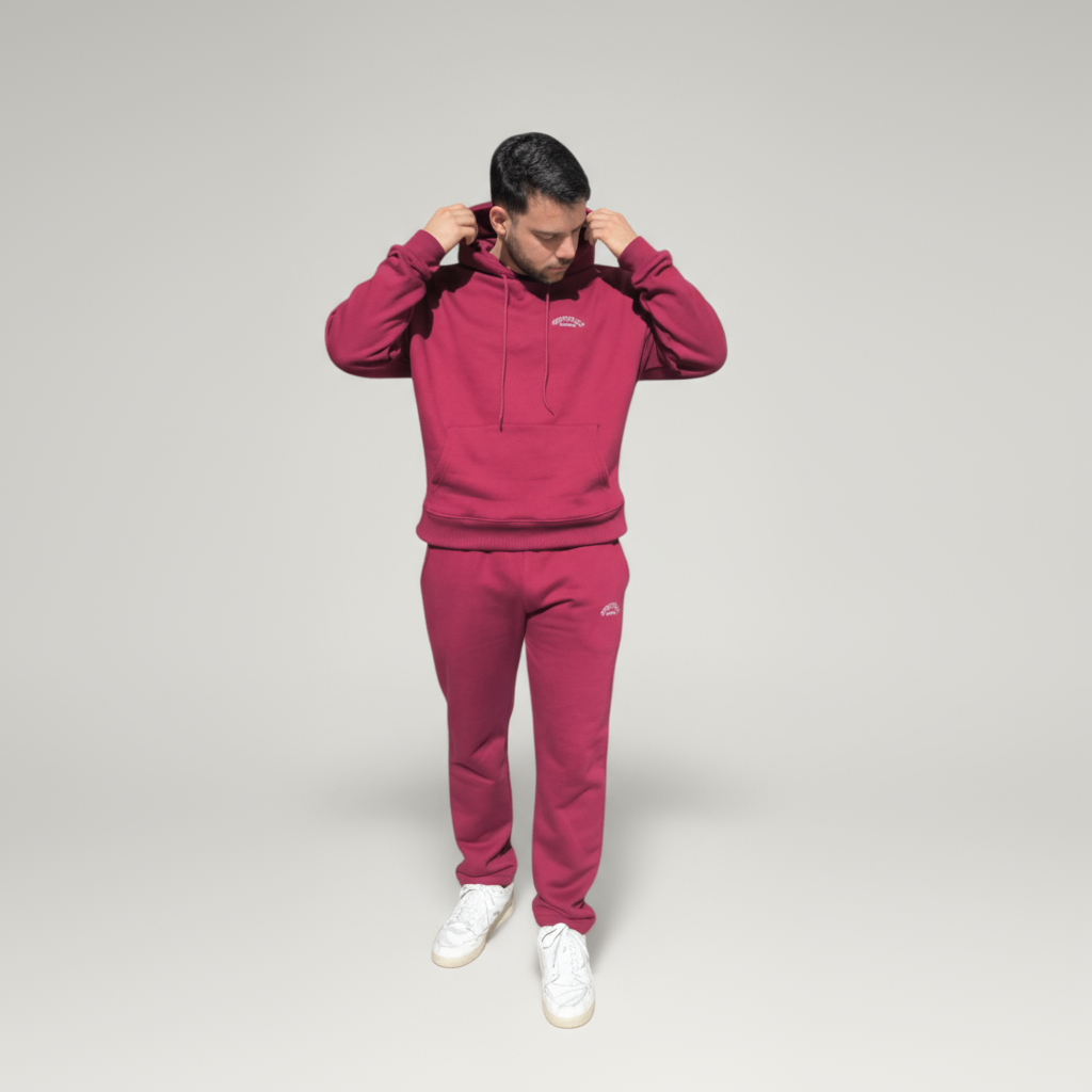 Men Red Wanderlust Hoodie - Speechlez Clothing