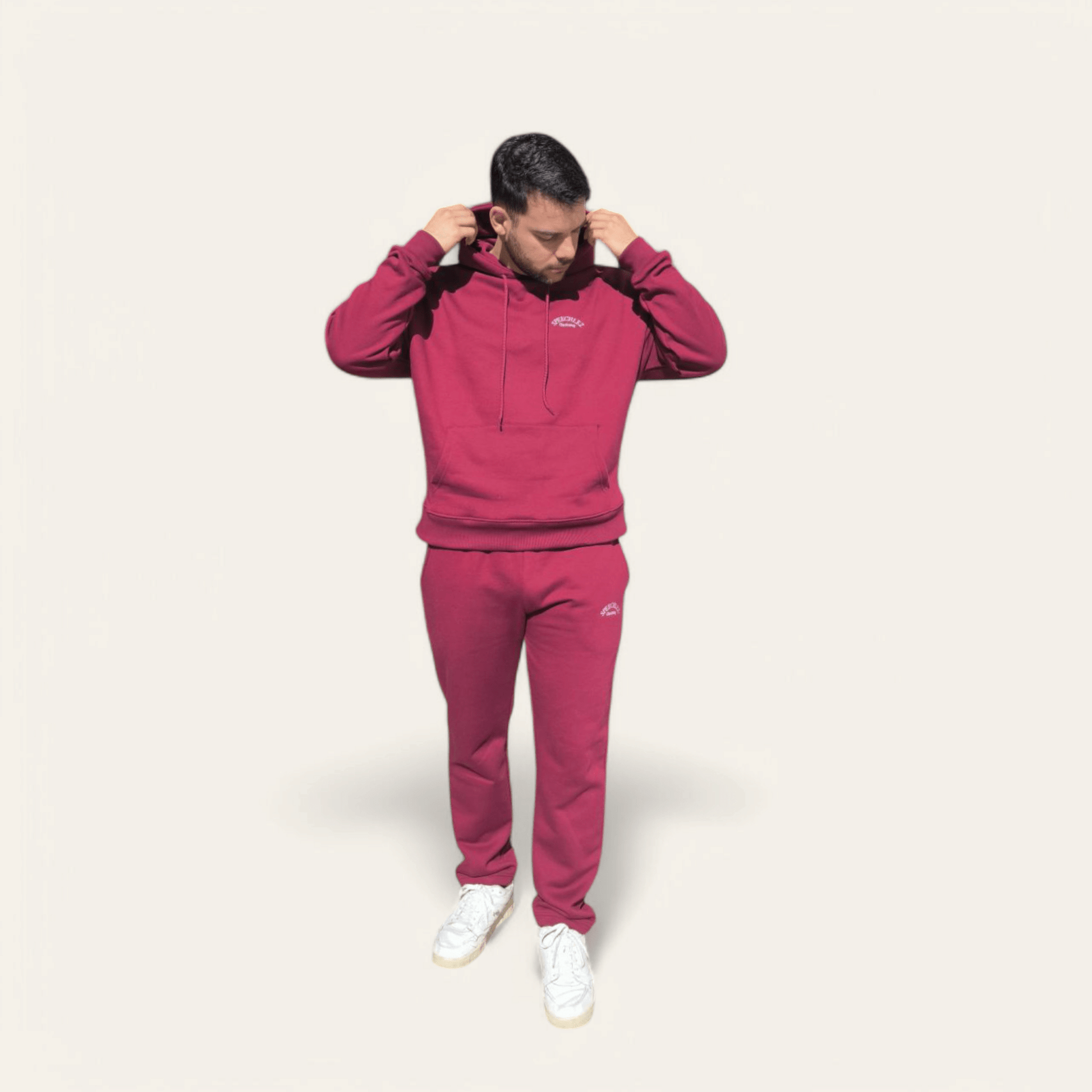 Men Red Wanderlust Hoodie - Speechlez Clothing