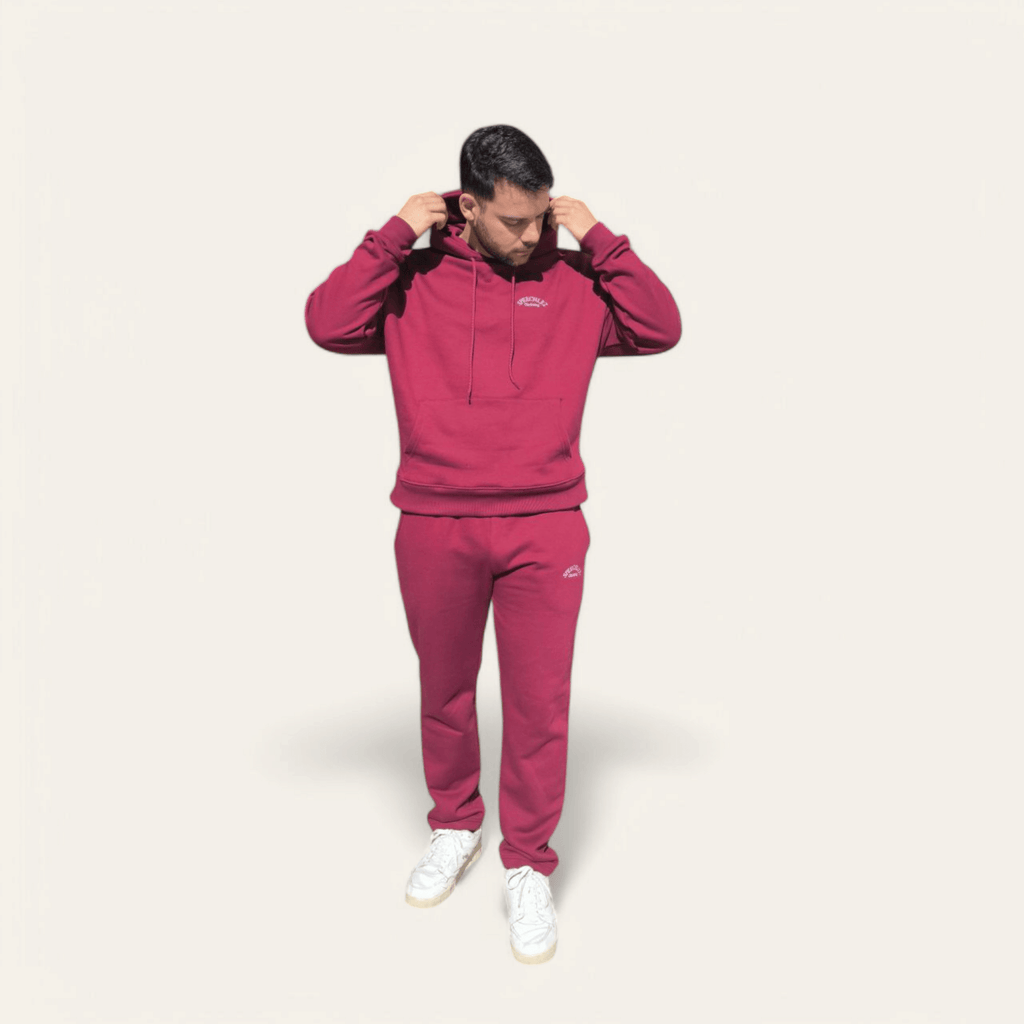 Men Red Wanderlust Sweatpants - Speechlez Clothing