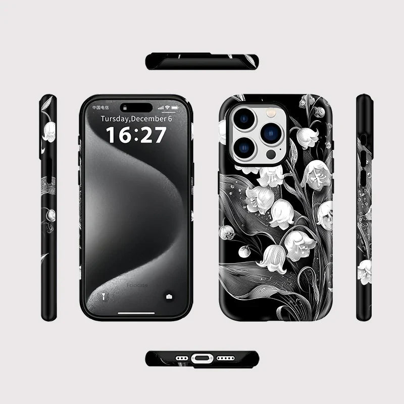 Rhode Flower For Magsafe Wireless Charge Phone Case Plus Double - layer Cover - SPEECHLEZ