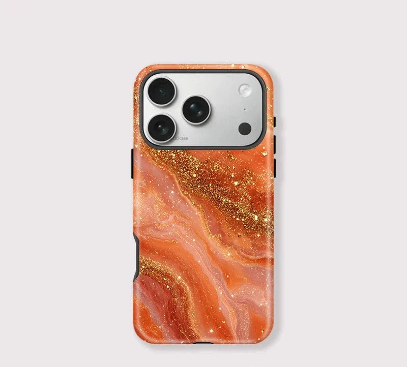 Rhode Phone Case Orange Marble - SPEECHLEZ
