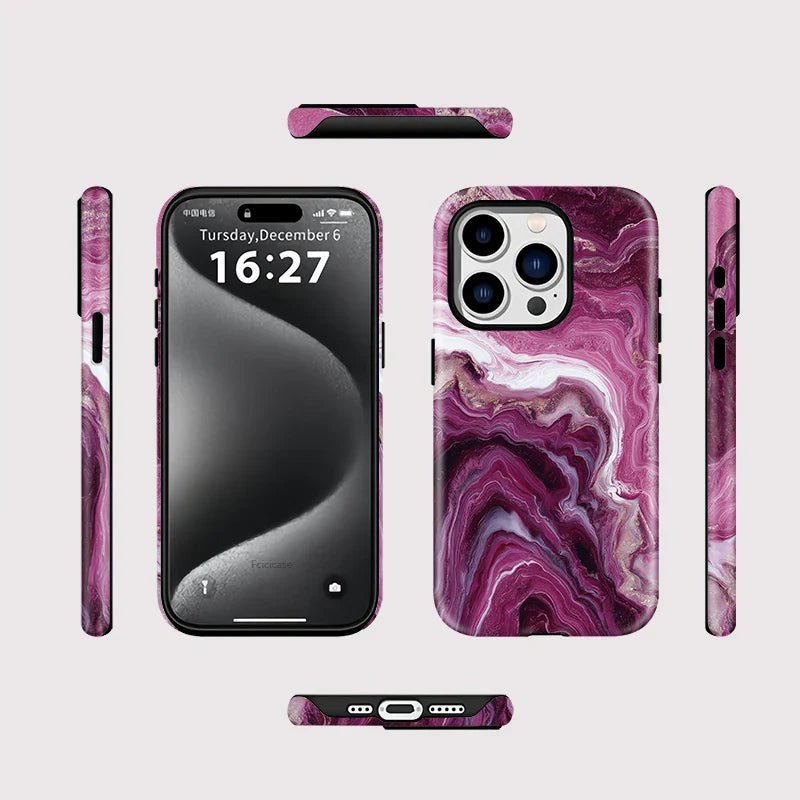 Rhode Phone Case Purple Marble - SPEECHLEZ